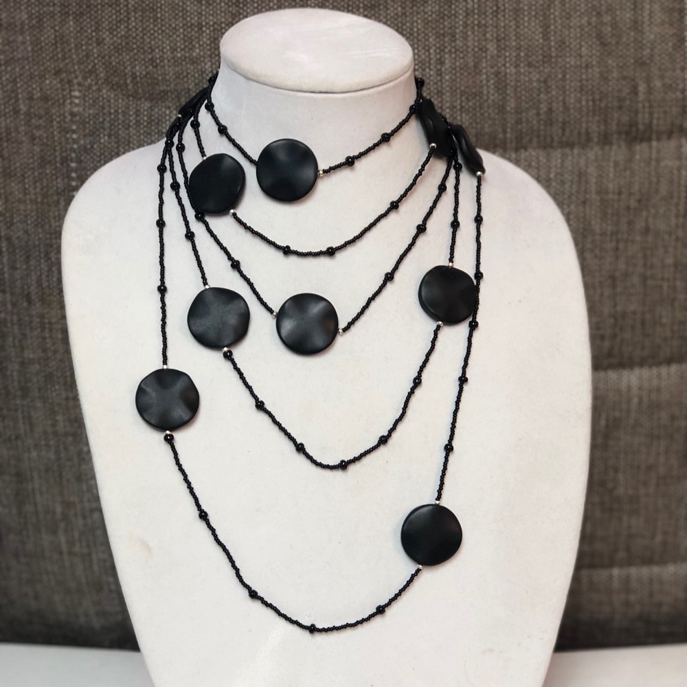 Agate long necklace